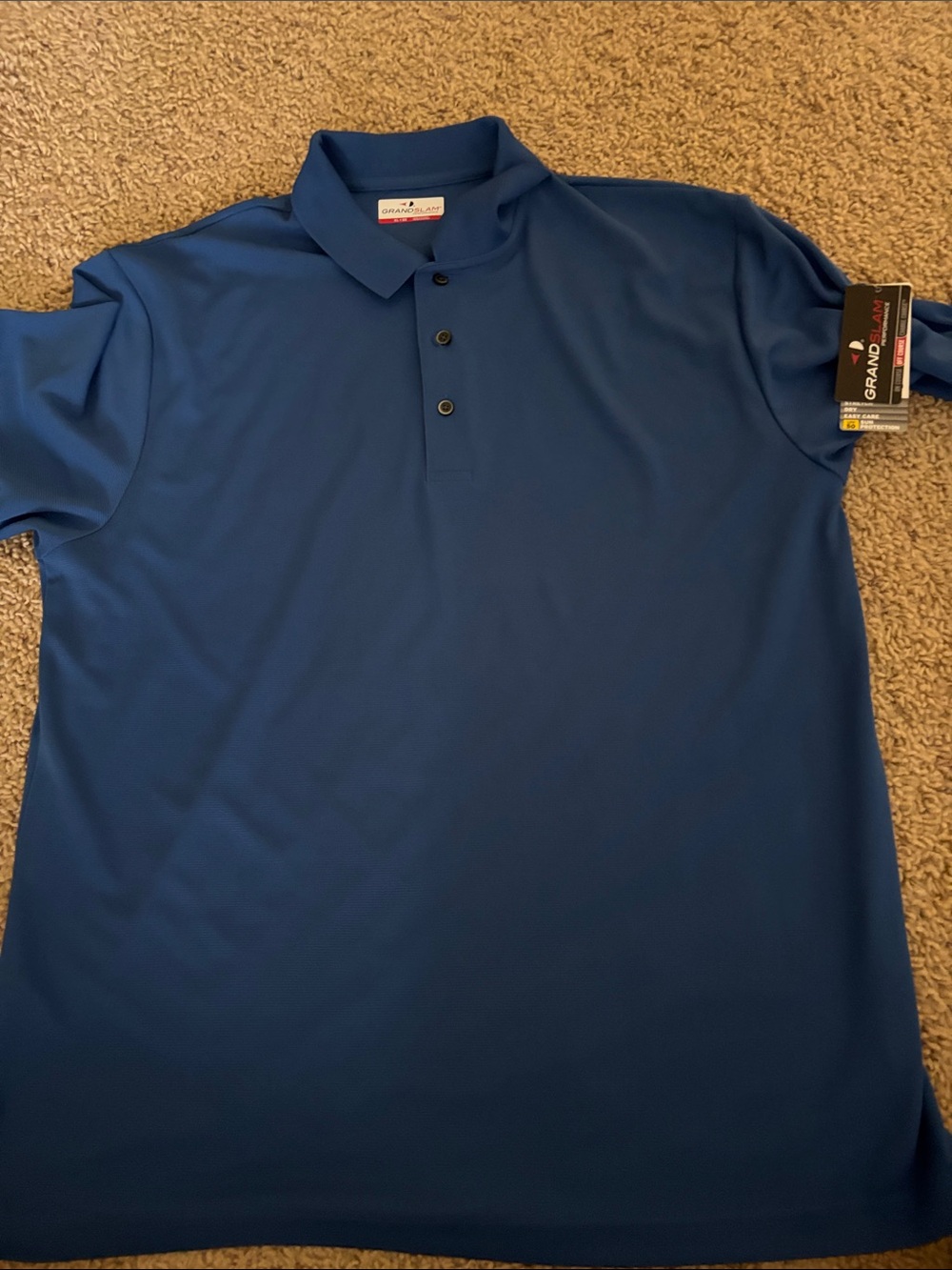 Grand Slam Men's Royal Blue Performance Polo